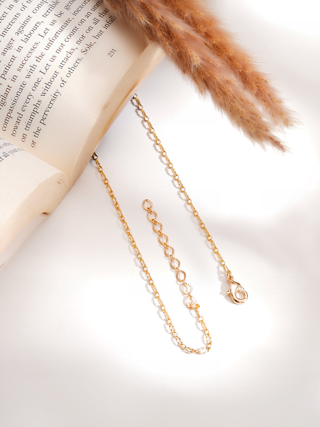 【Rubans】 Gold Plated Moon Design Kundan Necklace｜ゴールドメッキ ムーンデザイン クンダン ネックレス