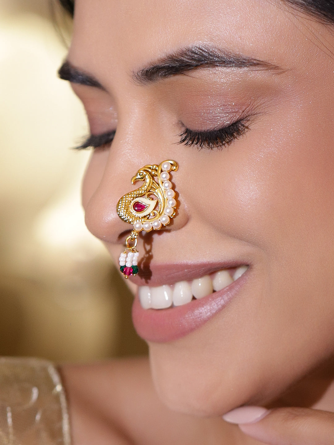 Peacock Glory Nose Ring フリーサイズ