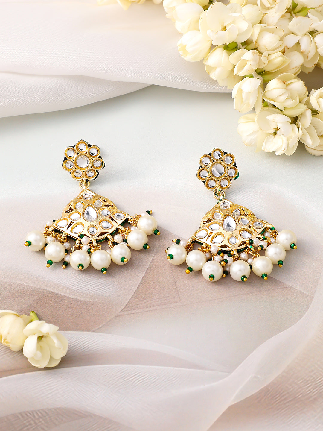 White Empire Kundan Pearl Choker Set White
