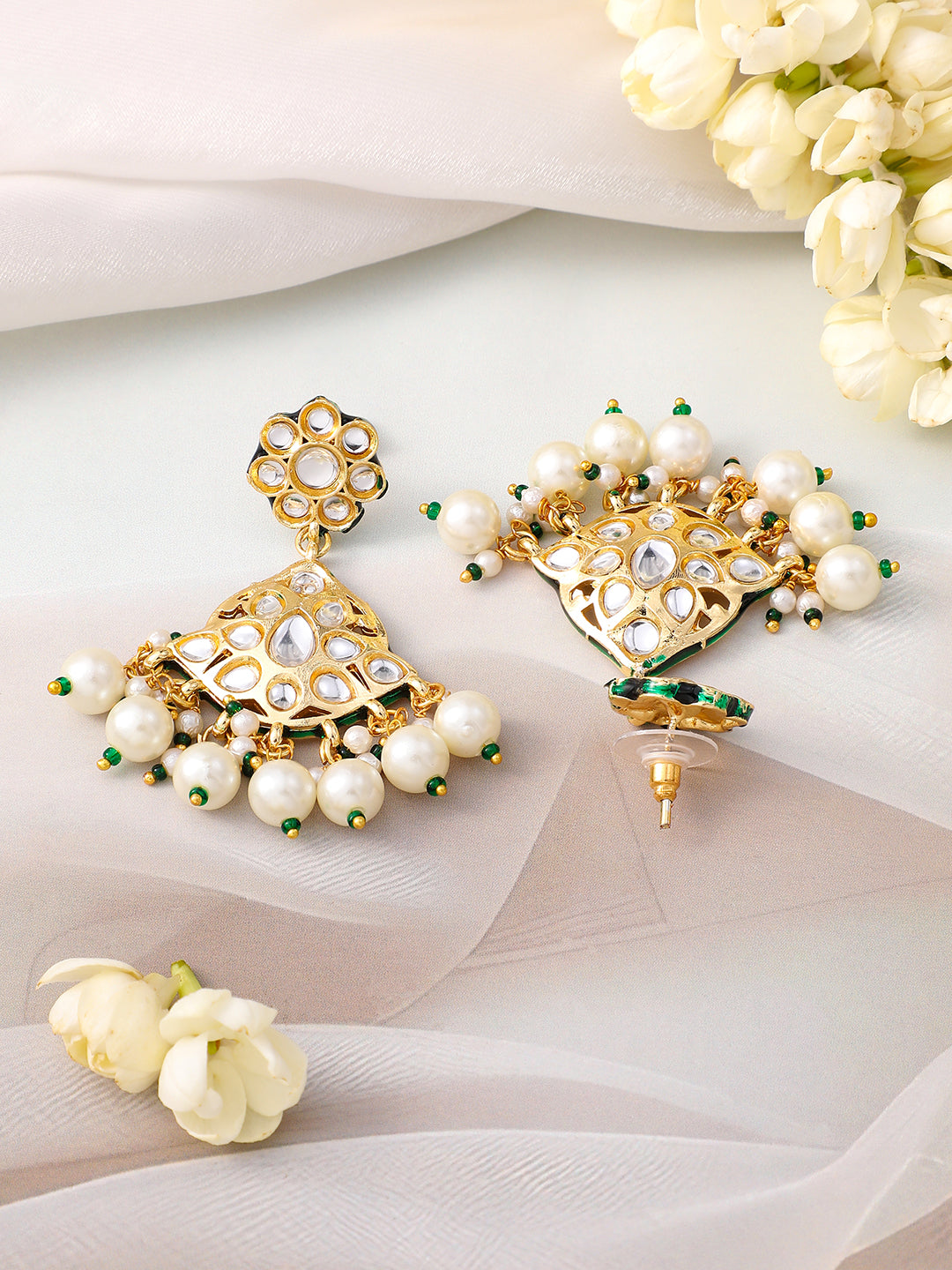 White Empire Kundan Pearl Choker Set White
