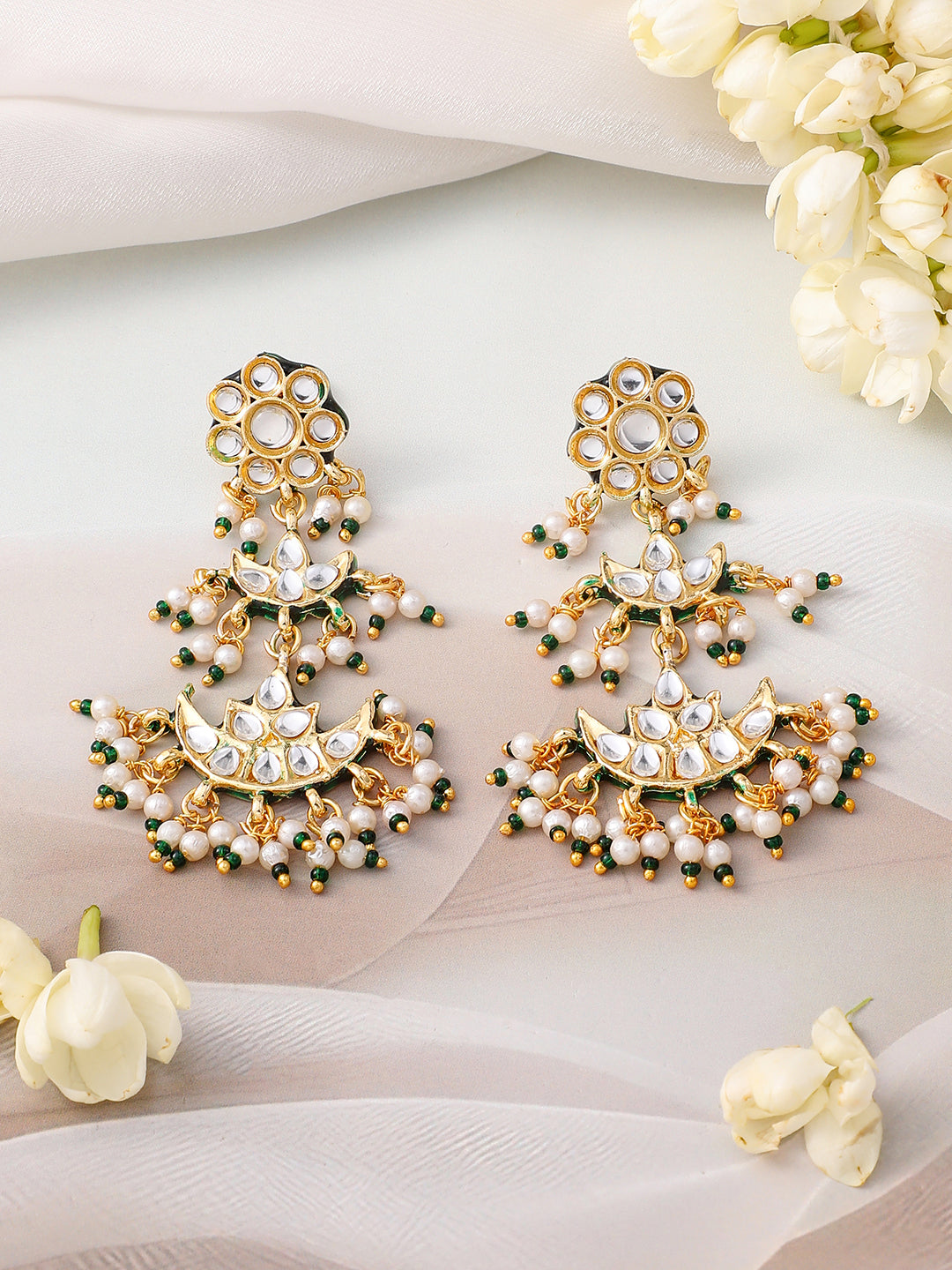 White Green Couture Necklace Set フリーサイズ