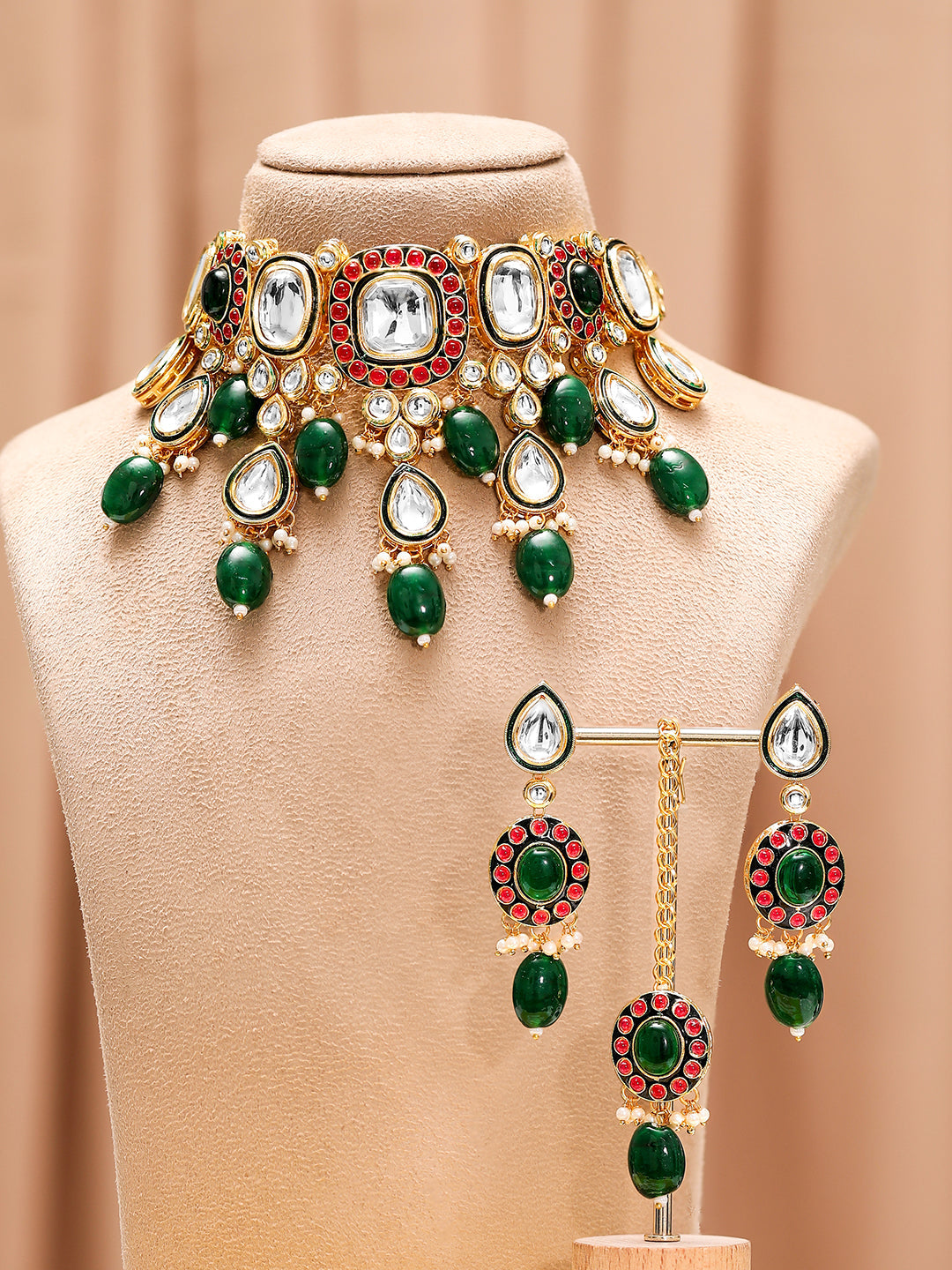 Royal Bloom Kundan Choker Set フリーサイズ