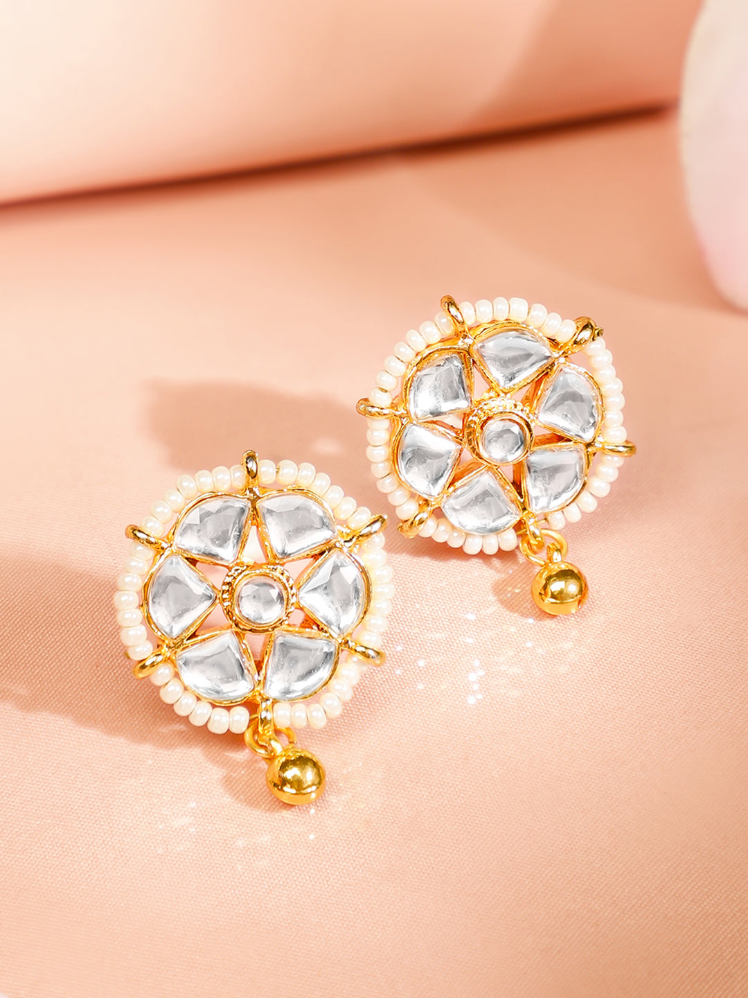 Classic White Kundan Choker Set Gold