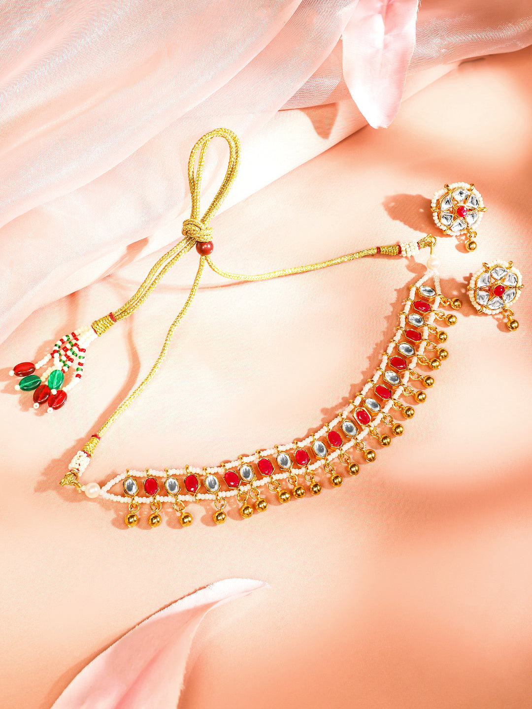 Imperial Kundan Pink Choker Set Pink