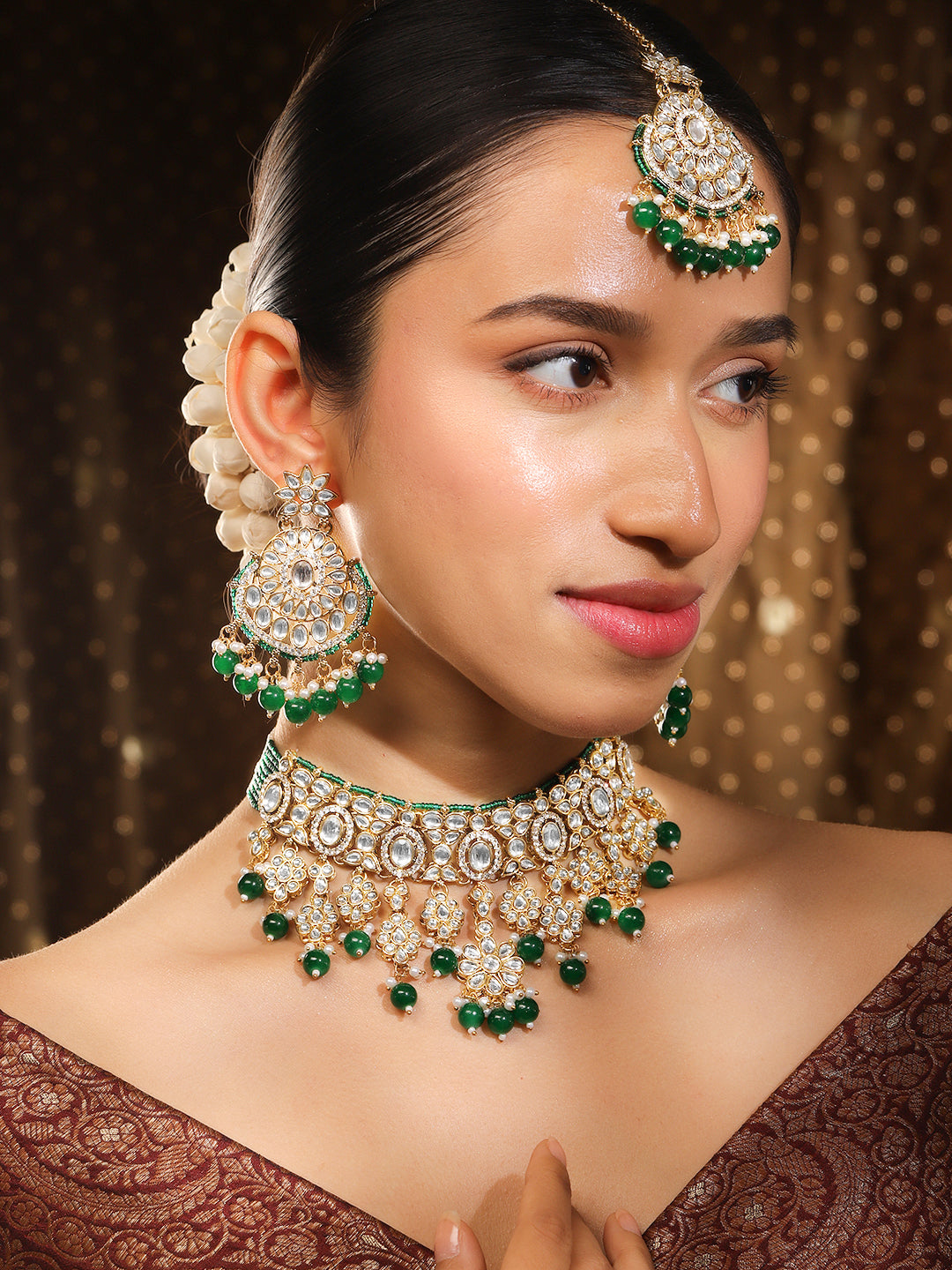 Emerald Tales of Heritage Jewellery Set フリーサイズ