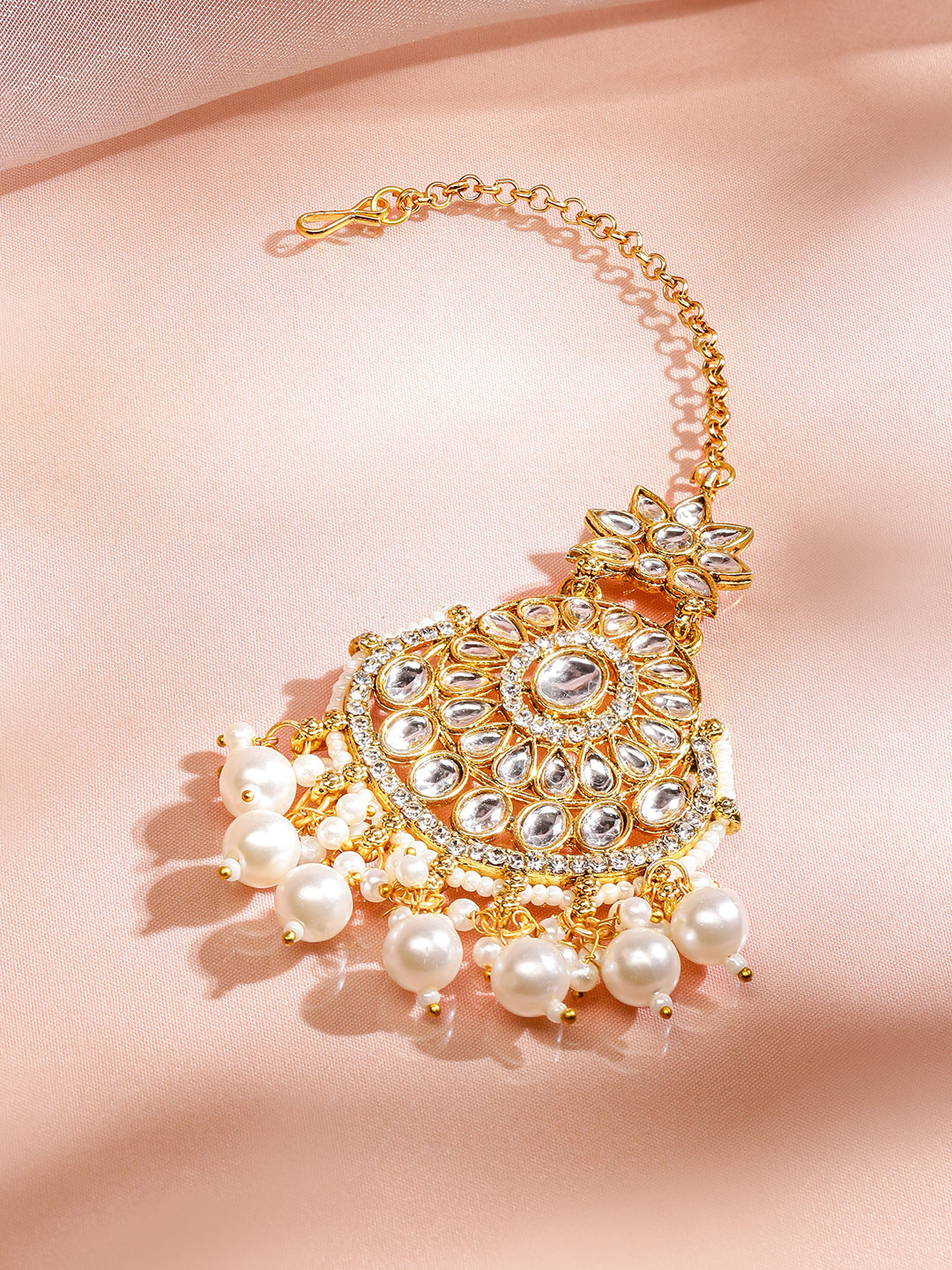 Whisper Between Kundan & Pearl Choker Set フリーサイズ