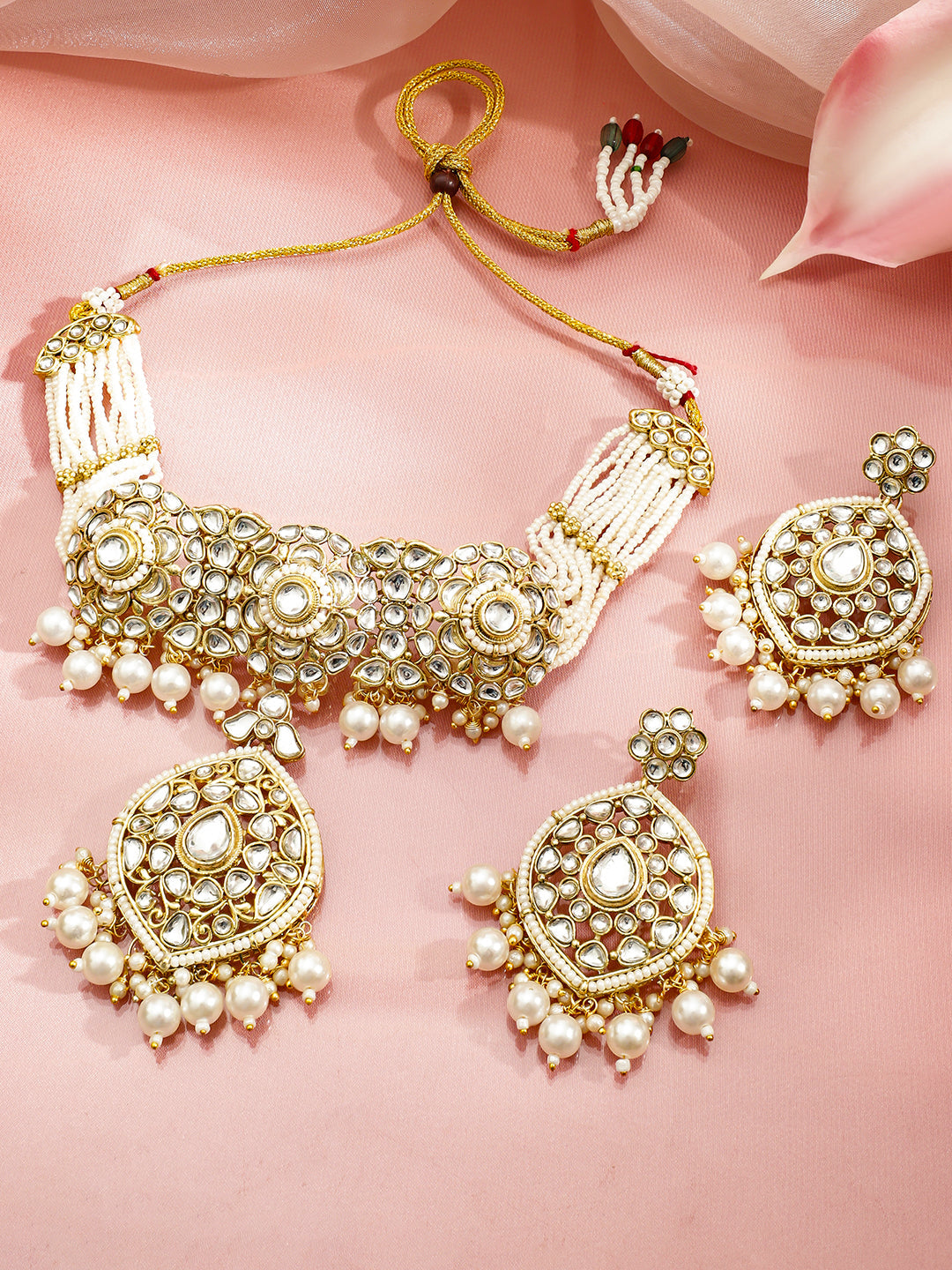 Art of Ivory Glow Kundan Choker Set フリーサイズ