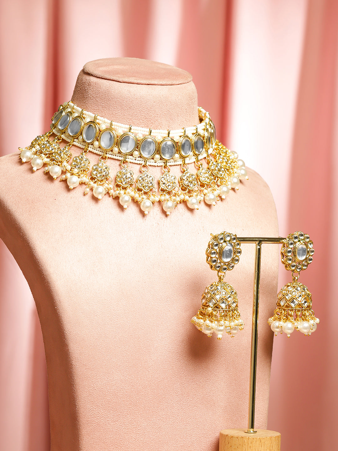 Golden Dawn of Kundan Necklace Set フリーサイズ