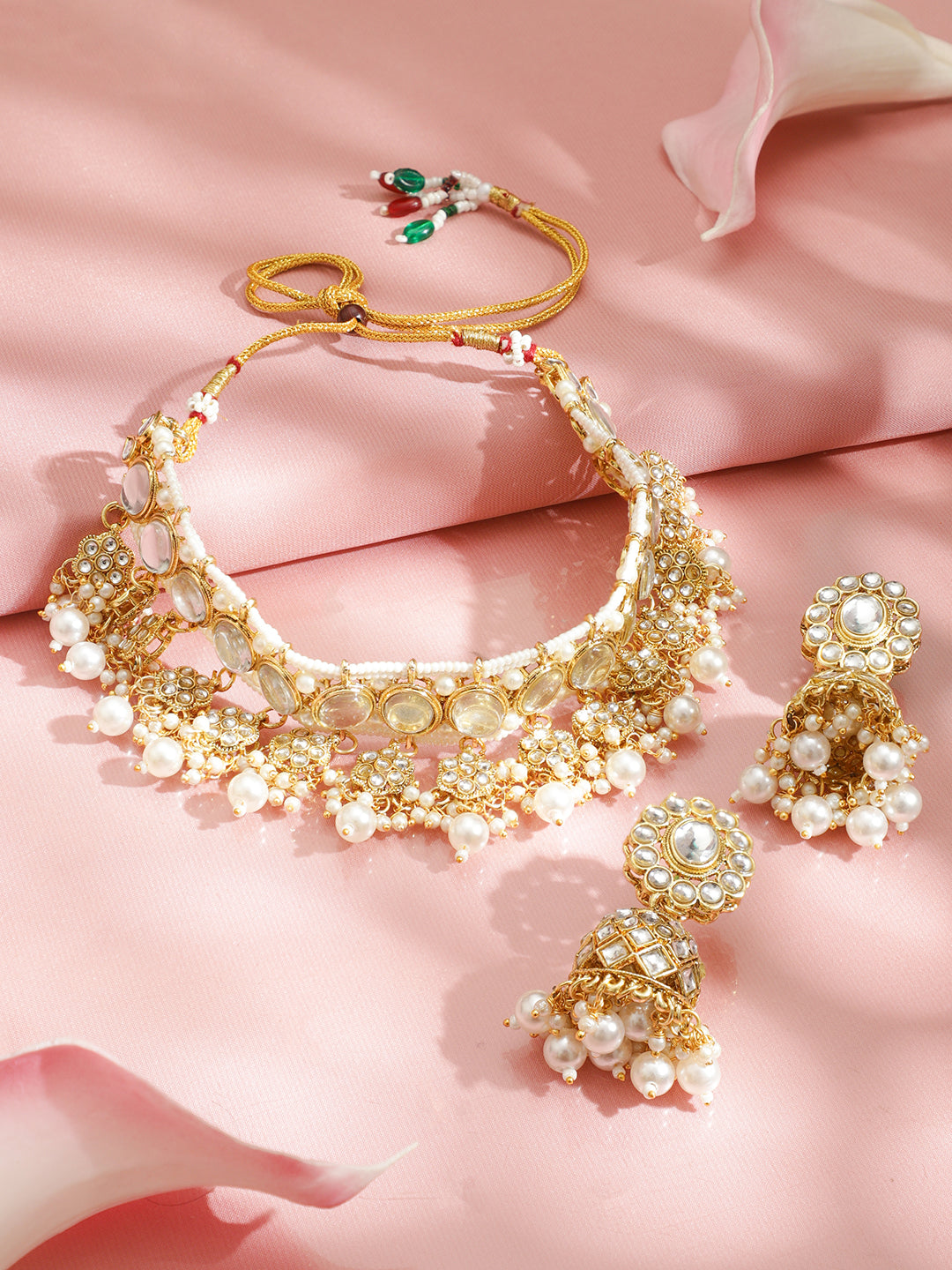 Golden Dawn of Kundan Necklace Set フリーサイズ