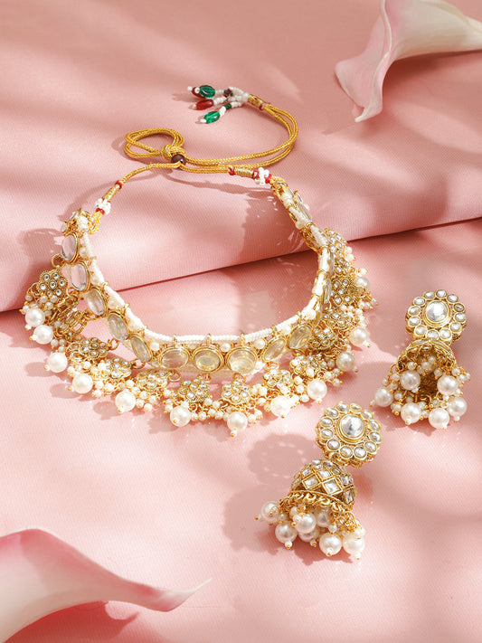 Golden Dawn of Kundan Necklace Set フリーサイズ