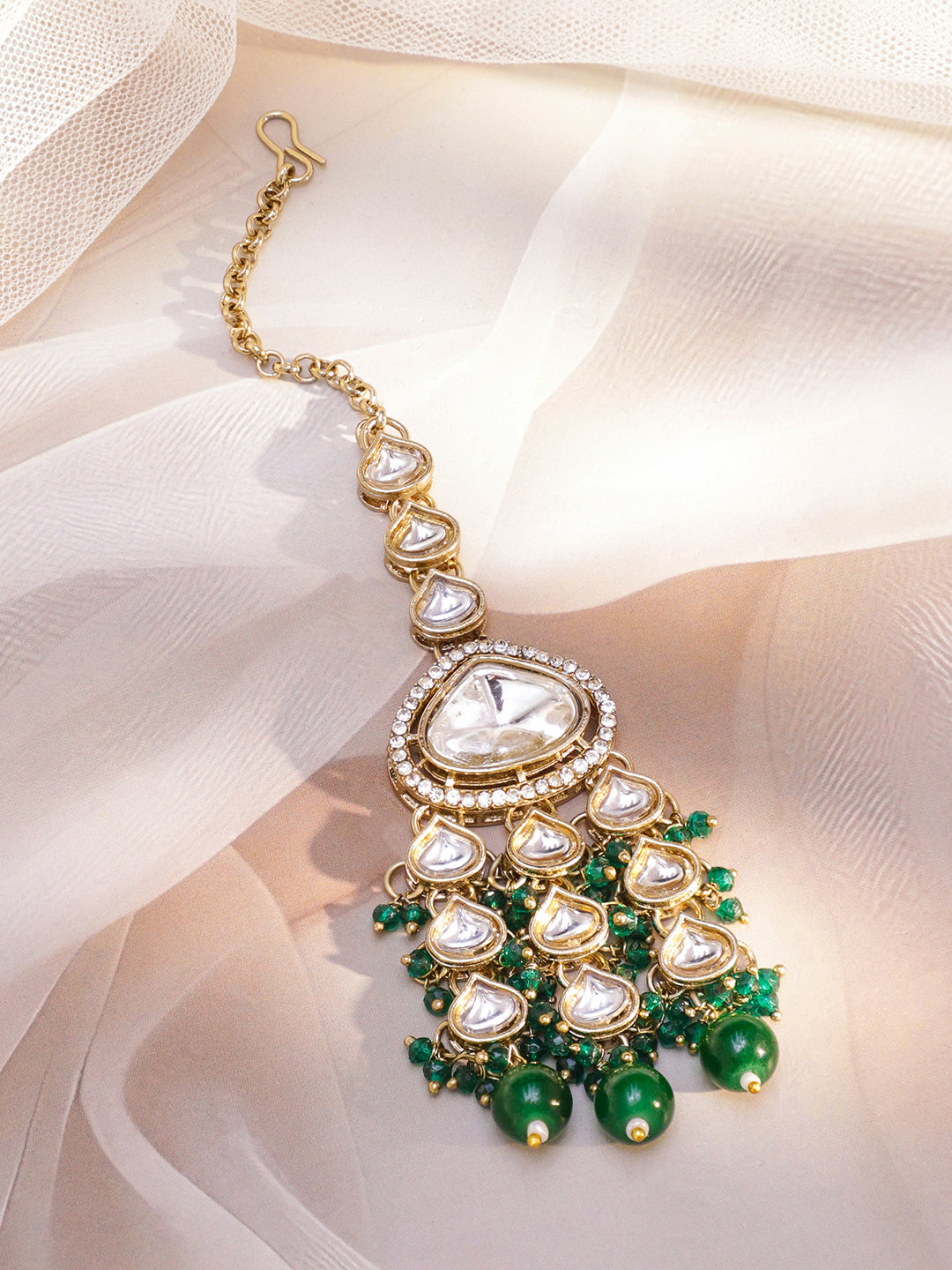 Statement Glow Green Necklace Set フリーサイズ