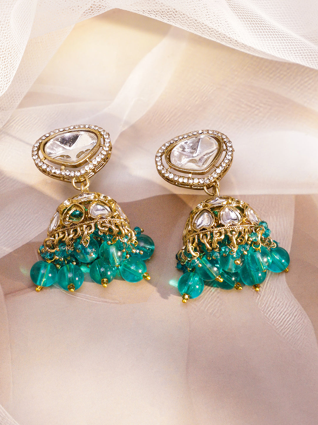 Turquoise Radiance Kundan Lux Choker Set フリーサイズ
