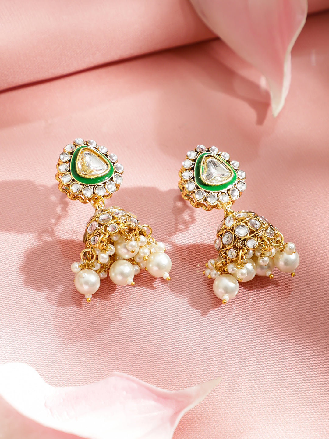 Green Grace Kundan Necklace Set フリーサイズ