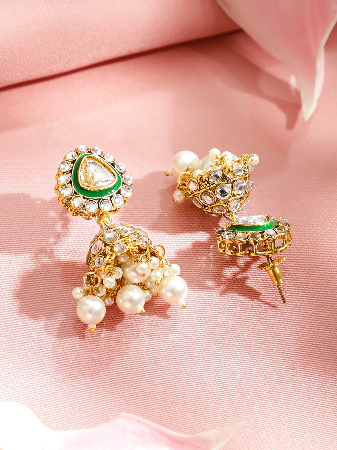 Green Grace Kundan Necklace Set フリーサイズ