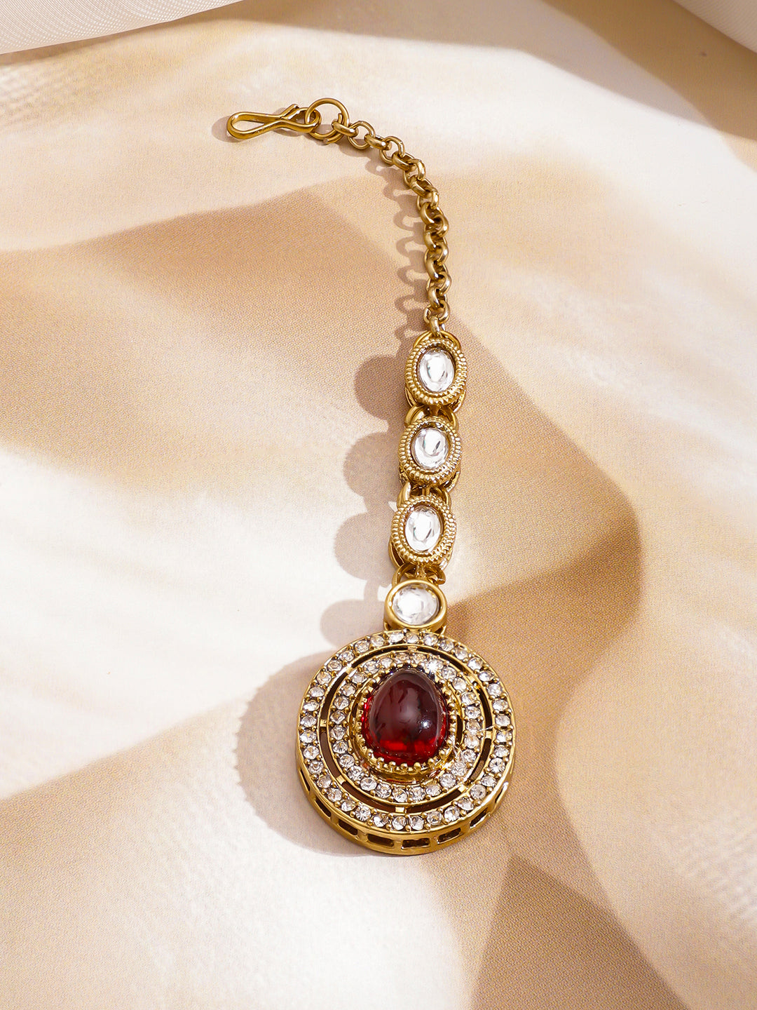 Majestic Kundan Necklace Set フリーサイズ