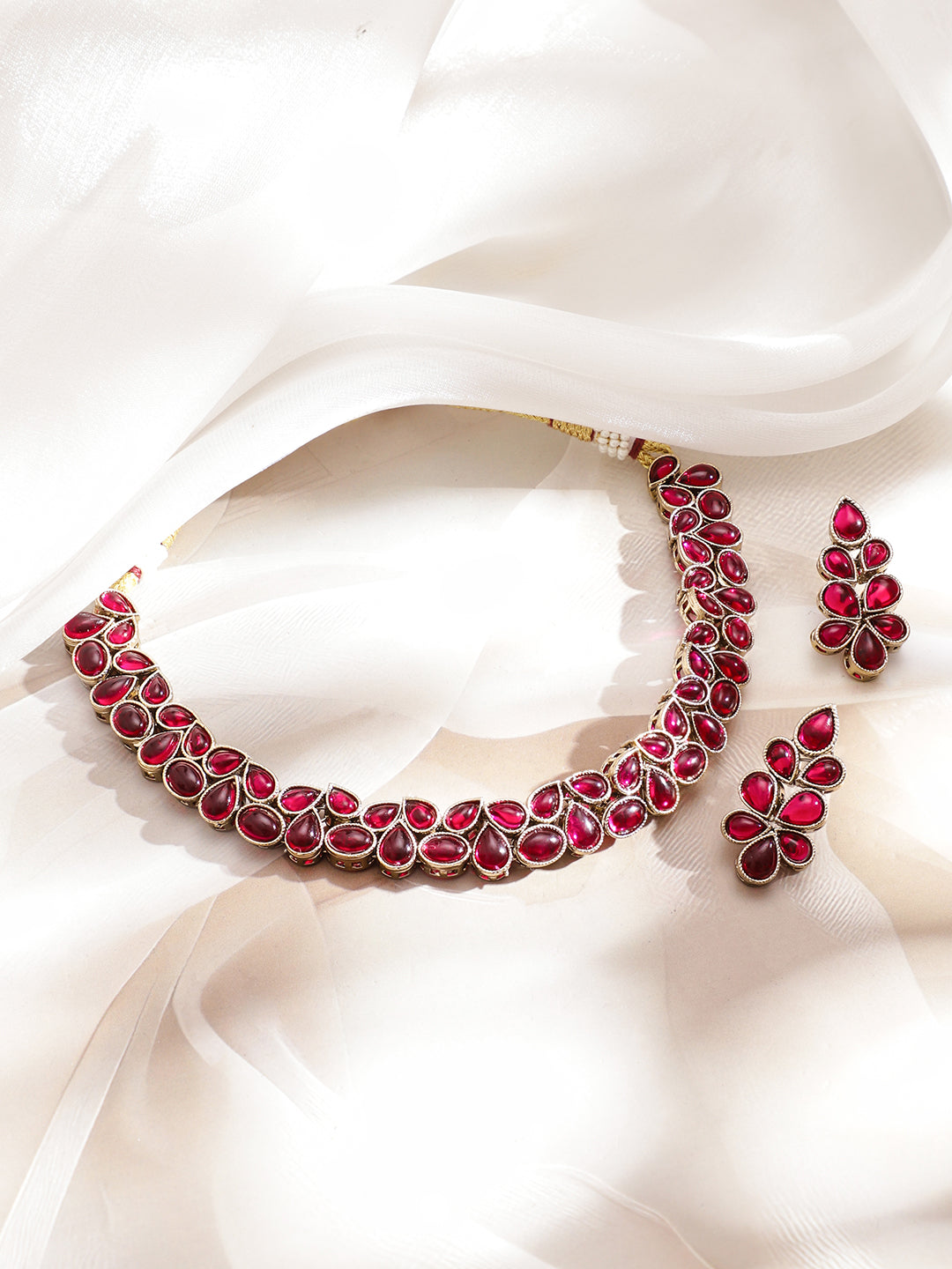 Ruby Pink Necklace Set フリーサイズ