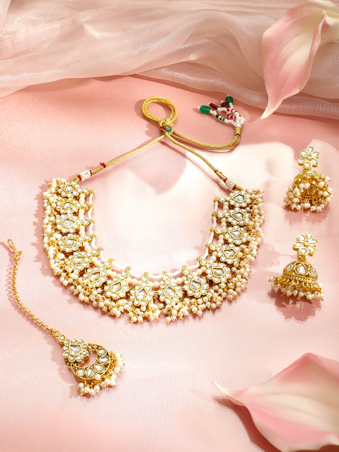 Kundan Dreamscape Necklace Set フリーサイズ