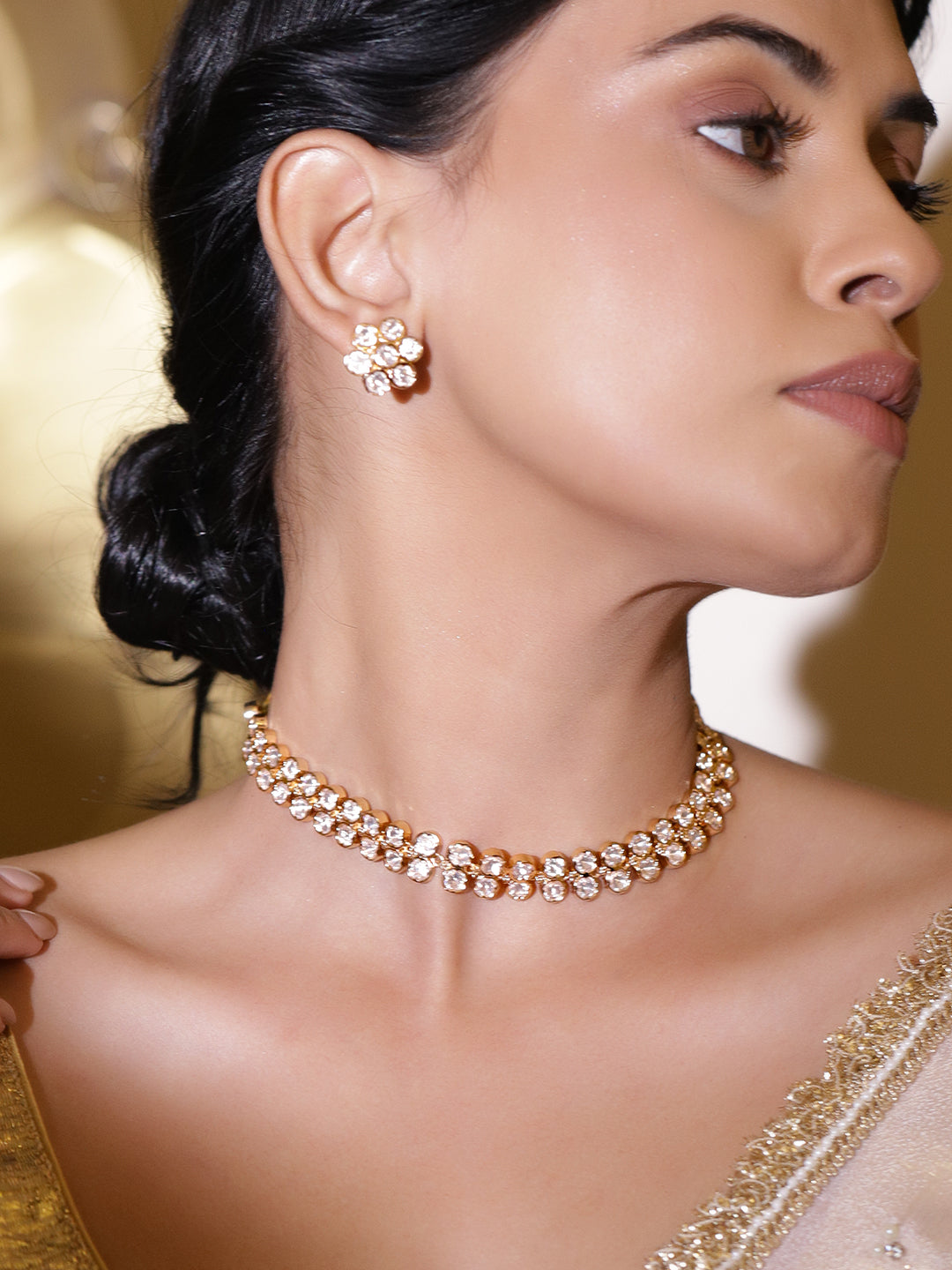 Serenity in Kundan Necklace Set フリーサイズ