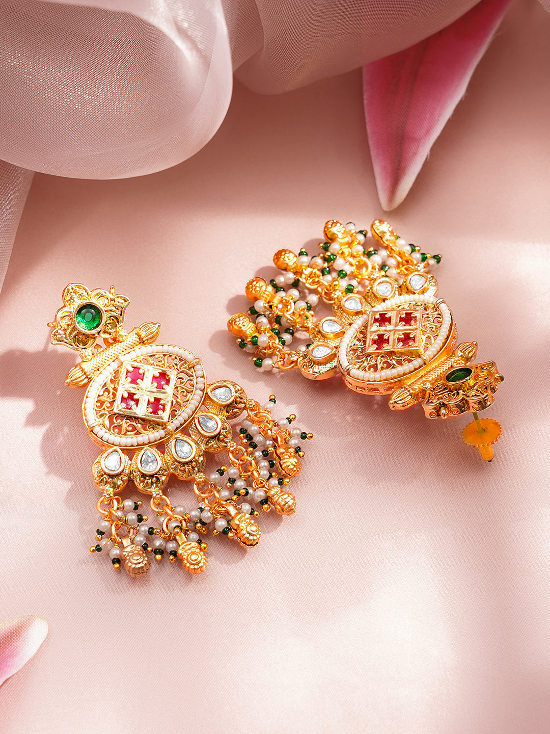 Heirloom Gold Kundan Multi Beaded Jewellery Set フリーサイズ