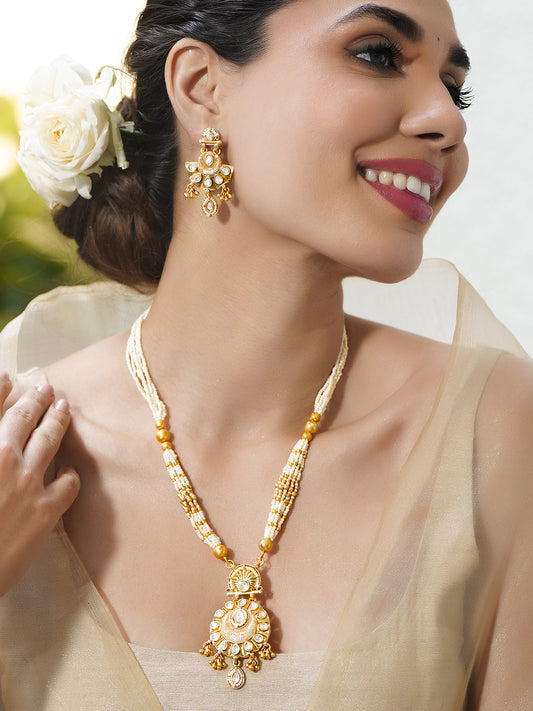 Kundan Dreams Necklace Set フリーサイズ