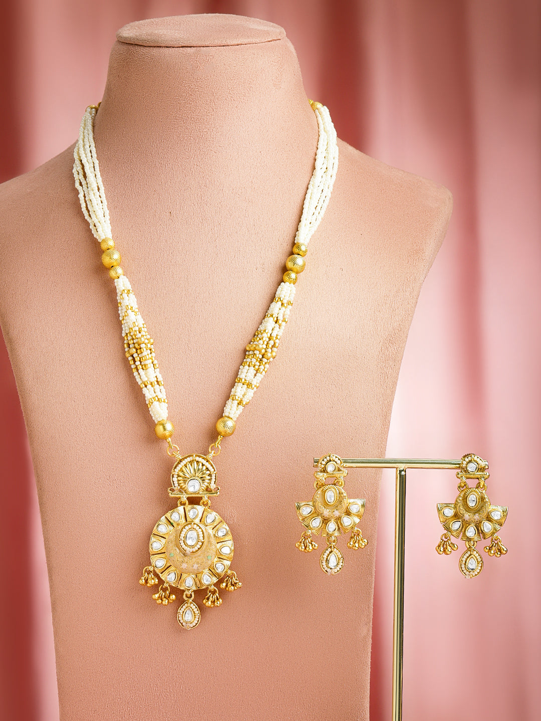 Kundan Dreams Necklace Set フリーサイズ
