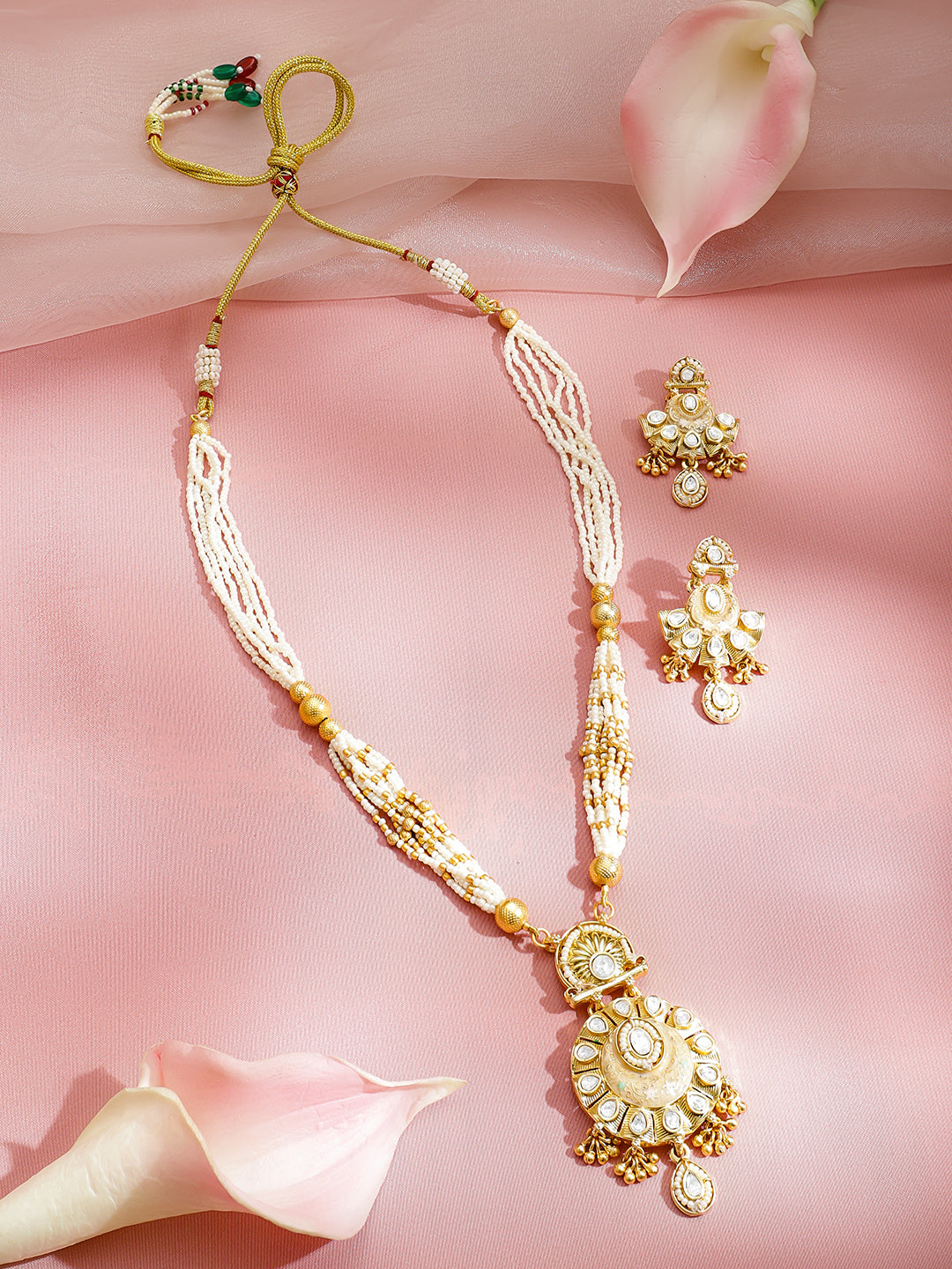 Kundan Dreams Necklace Set フリーサイズ