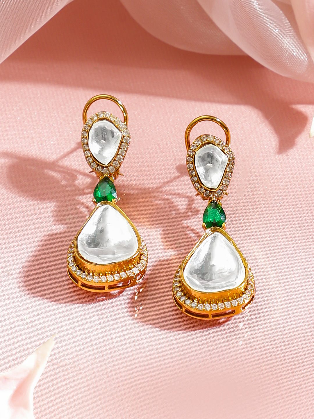 Boho Kundan Glam Necklace Set フリーサイズ
