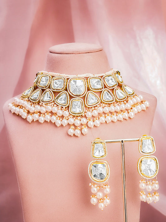 Wedding Glow Kundan Polki Choker Set フリーサイズ