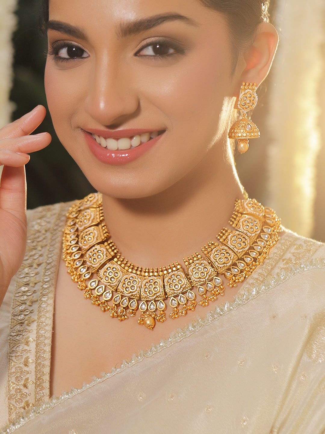 Heritage of Kundan & Gold Necklace set フリーサイズ