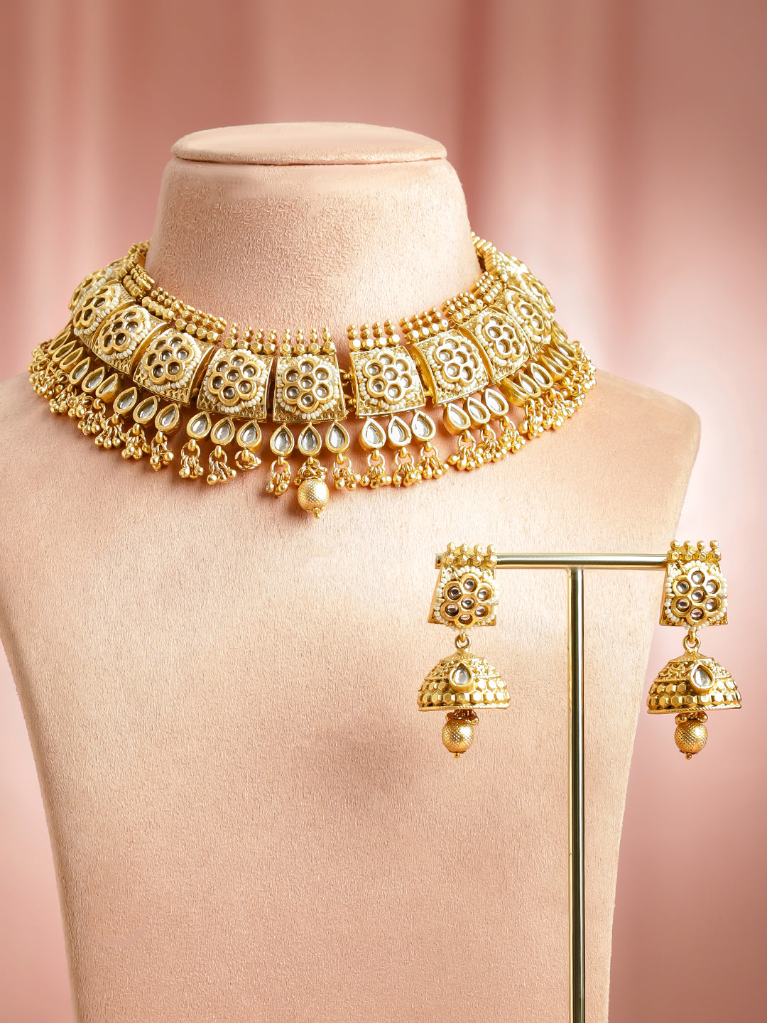 Heritage of Kundan & Gold Necklace set フリーサイズ
