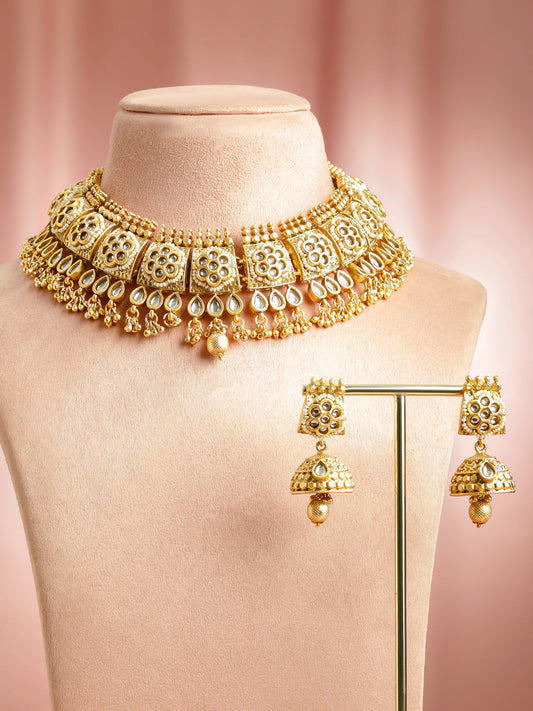Heritage of Kundan & Gold Necklace set フリーサイズ
