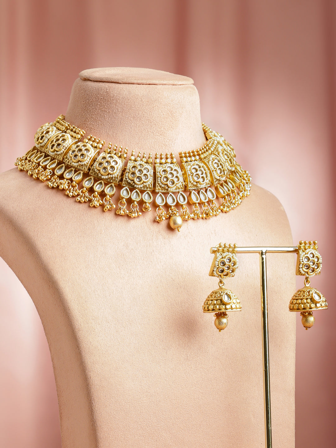 Heritage of Kundan & Gold Necklace set フリーサイズ