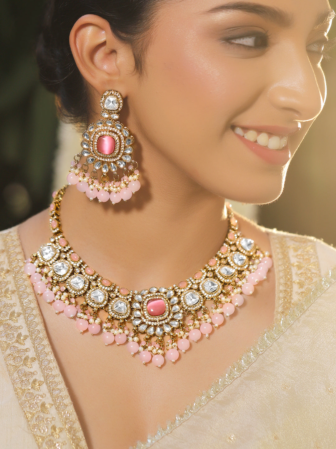 Heritage Charm Light Pink Choker Set フリーサイズ