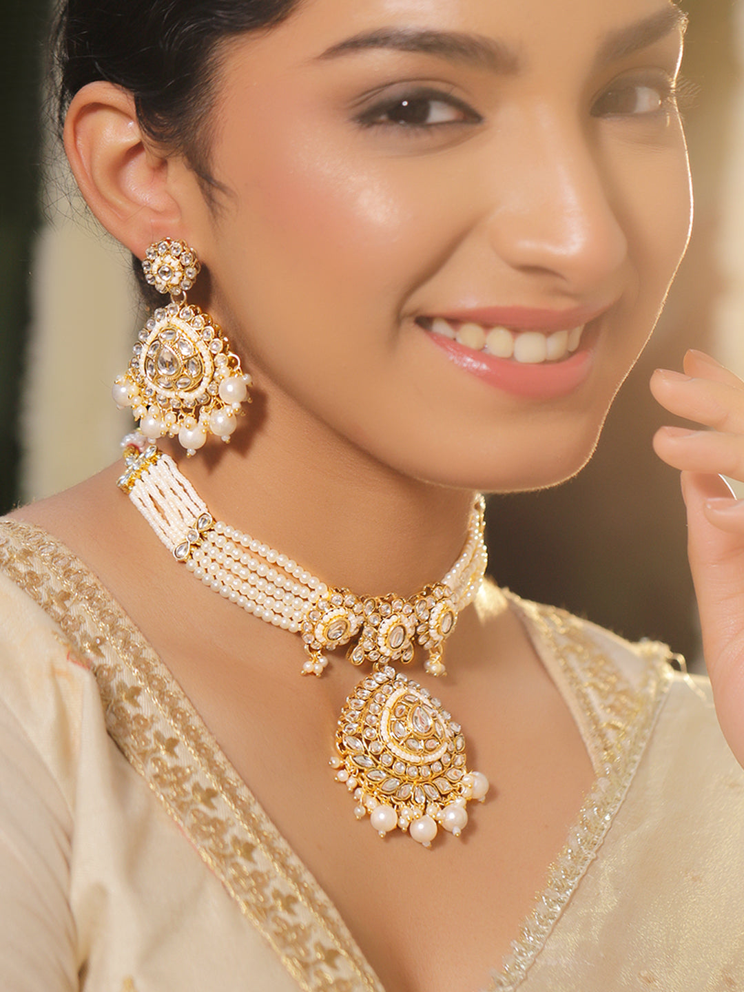 Artisan’s Dream Kundan Necklace Set フリーサイズ
