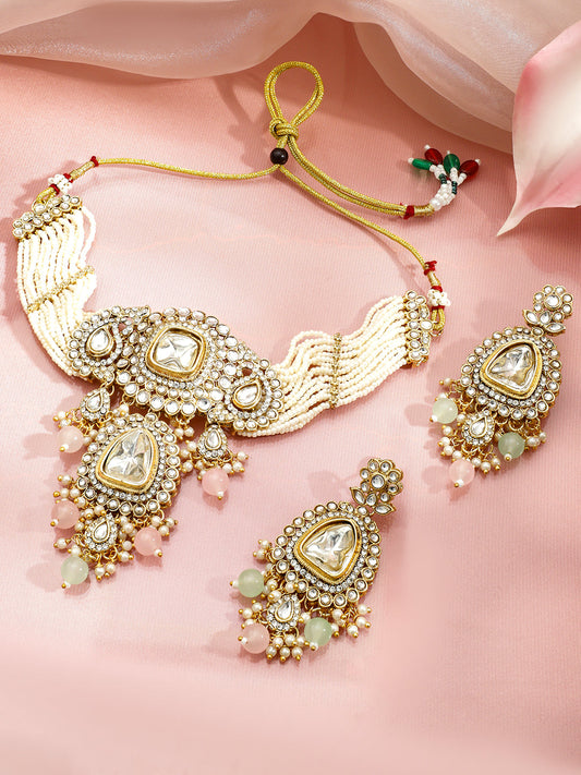 Pastel Charm Pink & Green Choker Set フリーサイズ