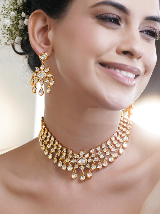 White Tear Drop Necklace Set フリーサイズ