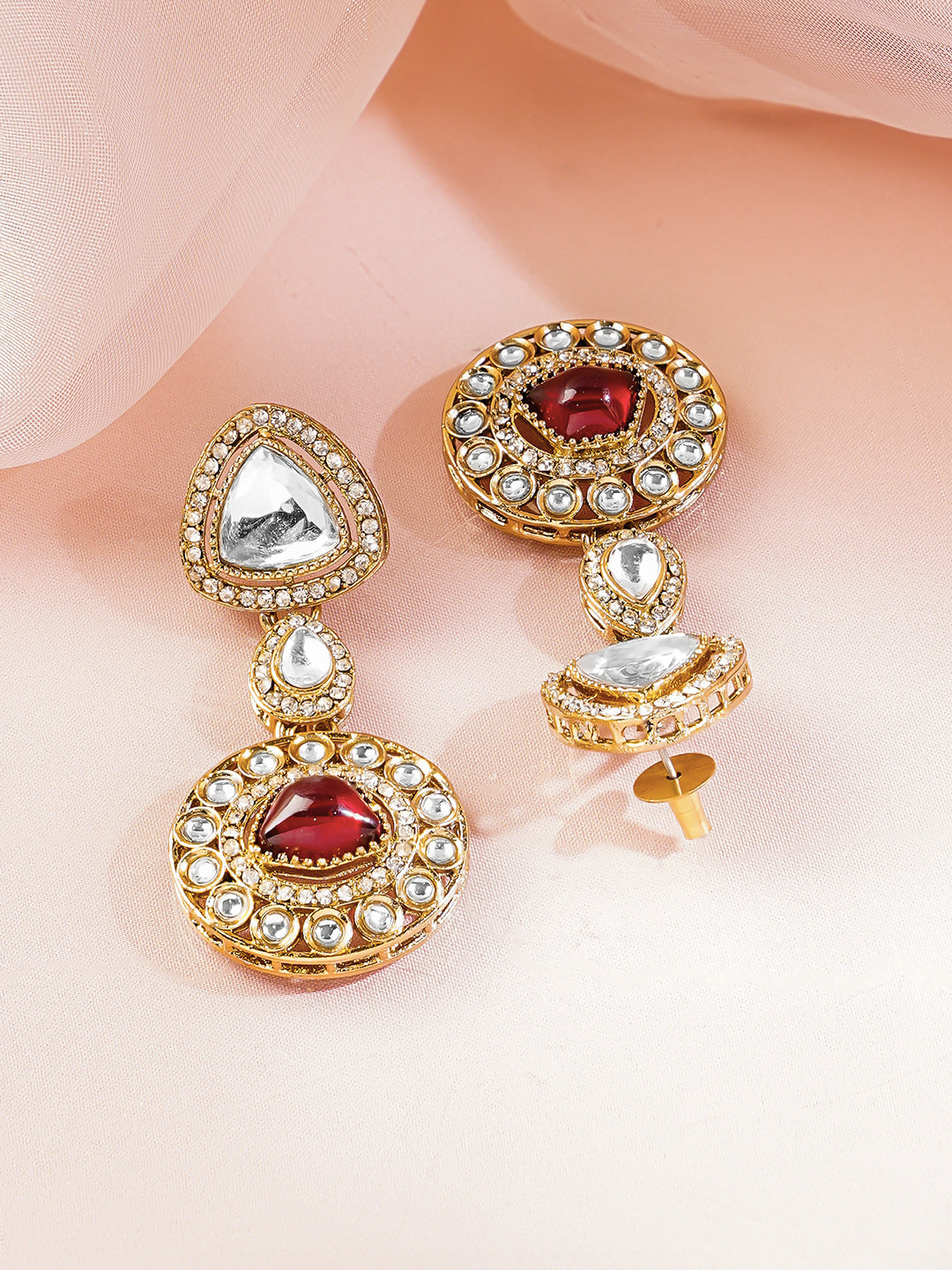 Multicolor Cubic Zirconia Kundan Set フリーサイズ