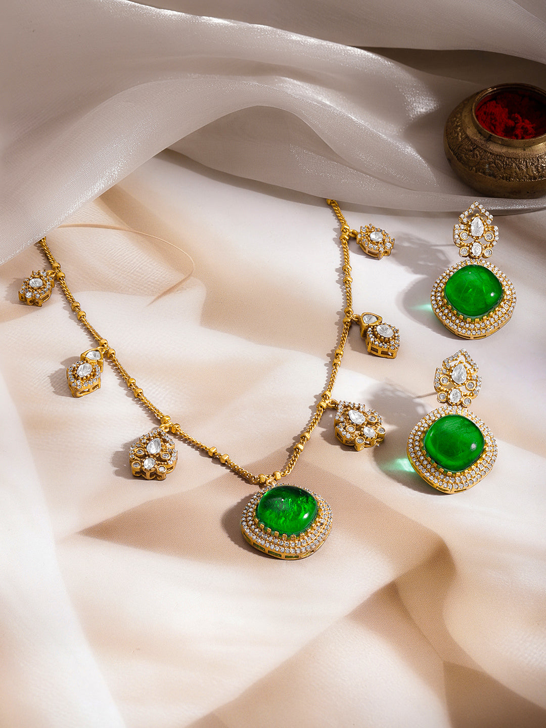 Regal Emerald Sparkle Charm Set フリーサイズ