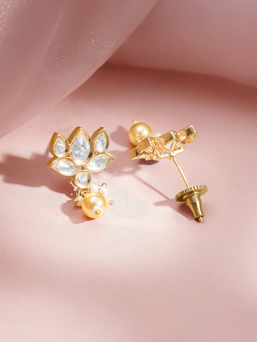 Wedding Bloom Kundan Pearl Necklace Set フリーサイズ
