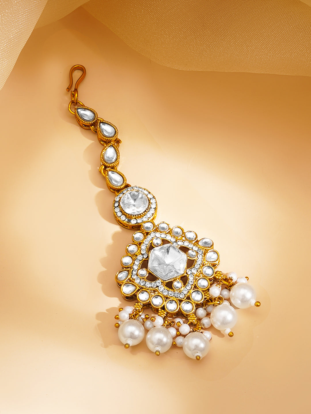 Royal Kundan Diamond Layered Jewellery Set フリーサイズ
