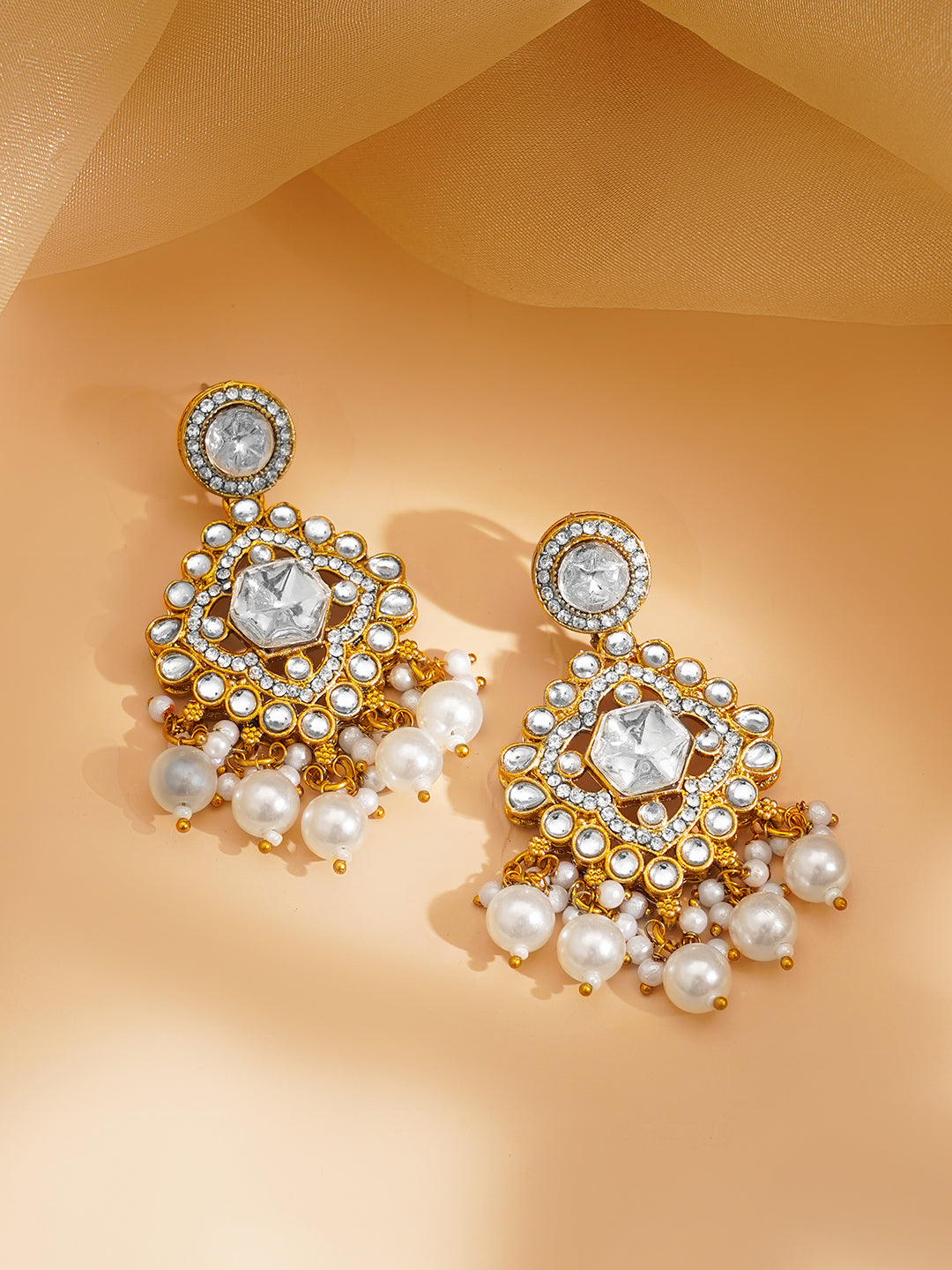 Royal Kundan Diamond Layered Jewellery Set フリーサイズ