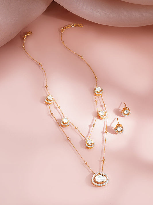 Layered Glow Charm Necklace Set フリーサイズ