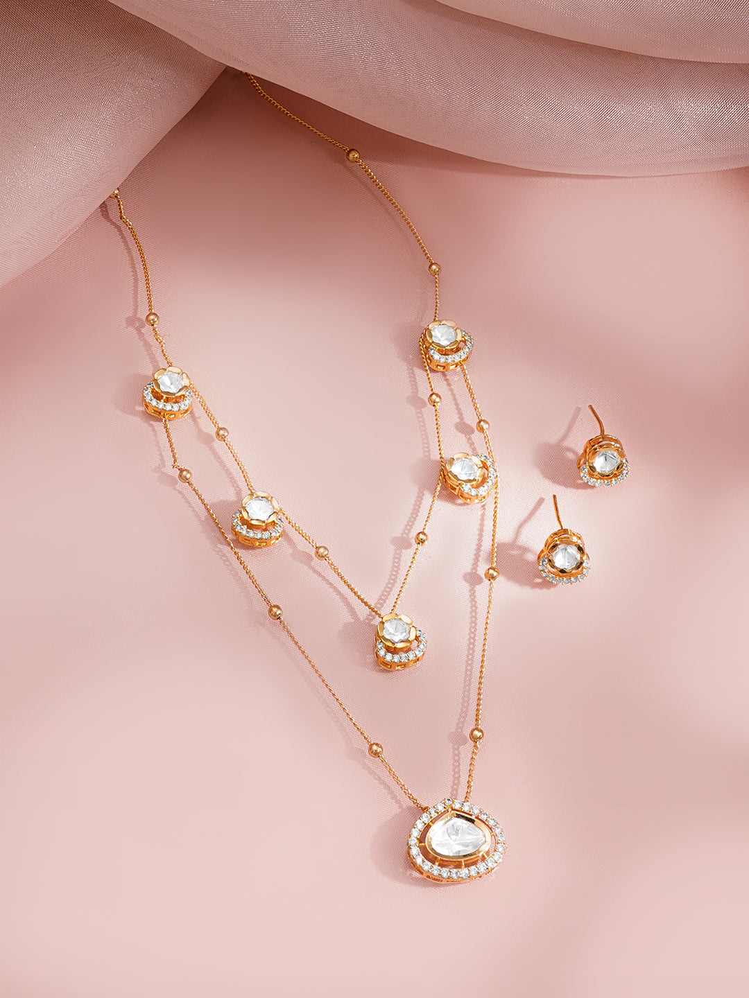 Layered Glow Charm Necklace Set フリーサイズ