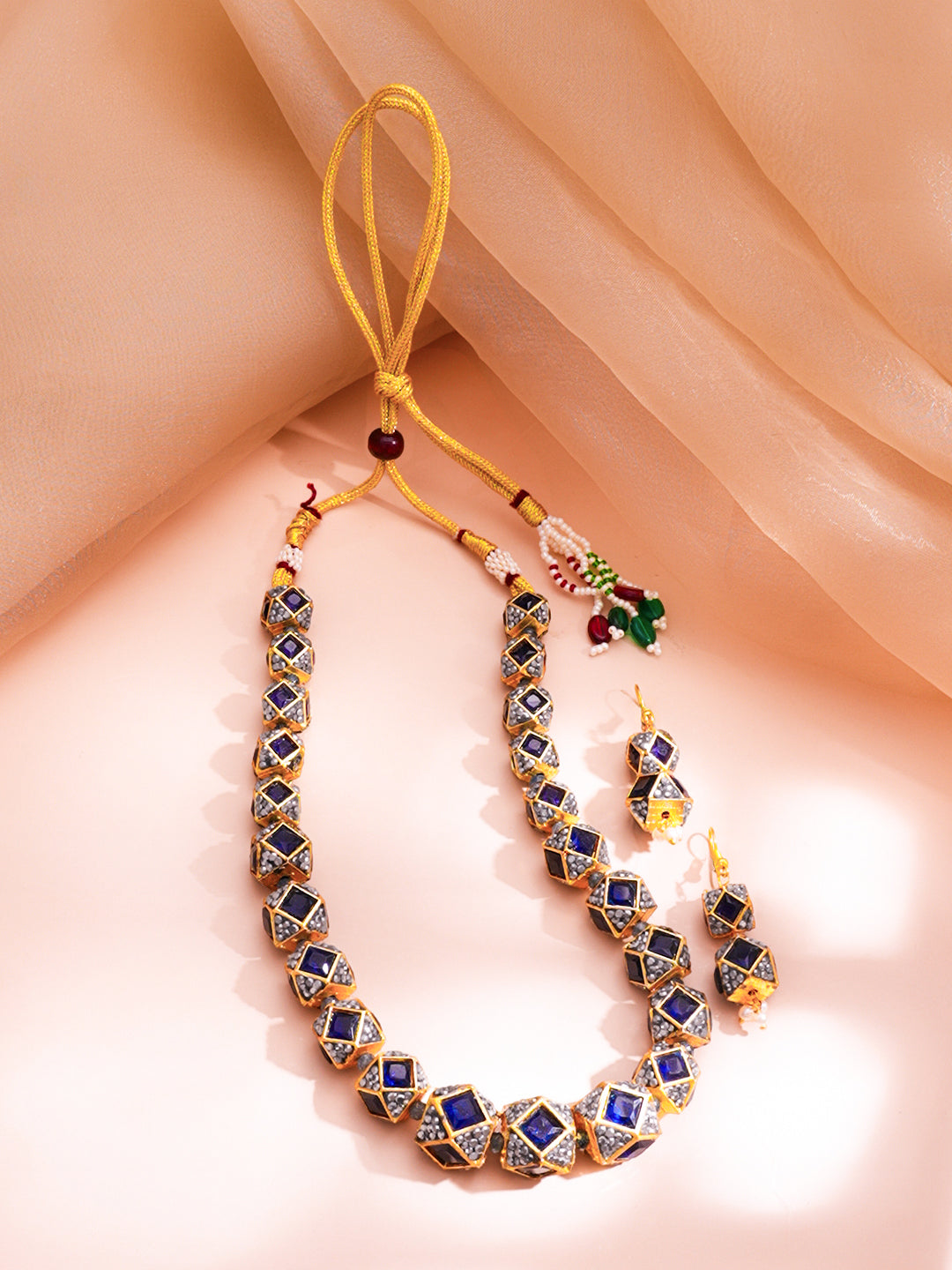 Midnight Blue Luxe Charm Necklace Length - 16 cm