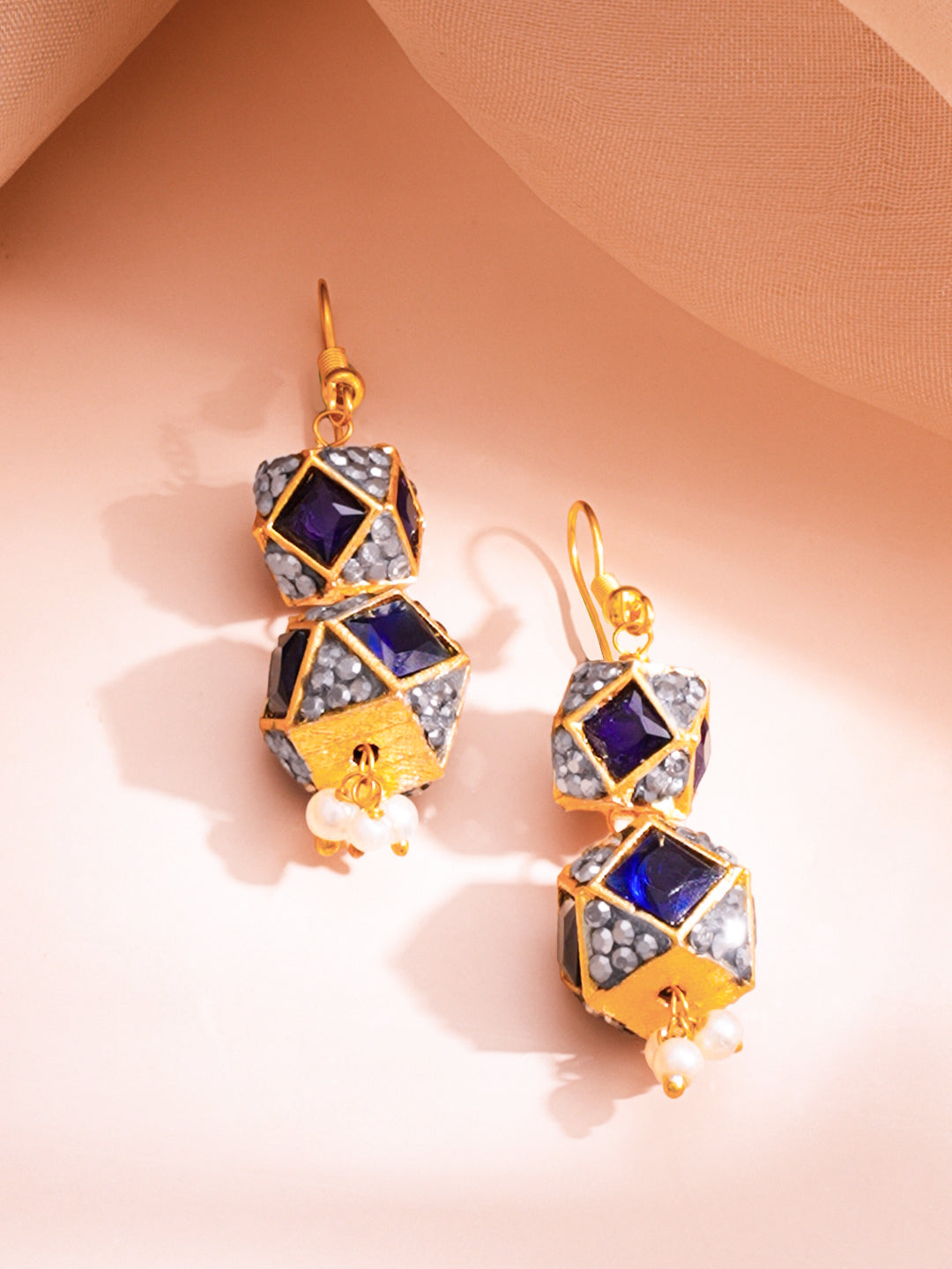 Midnight Blue Luxe Charm Necklace Length - 16 cm