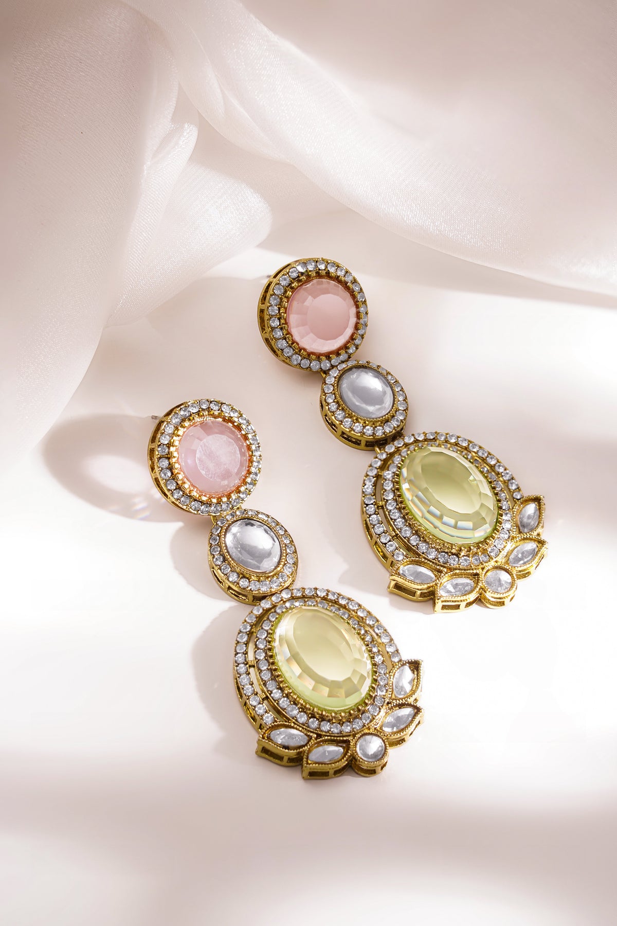 Pastel Radiance Kundan Set フリーサイズ