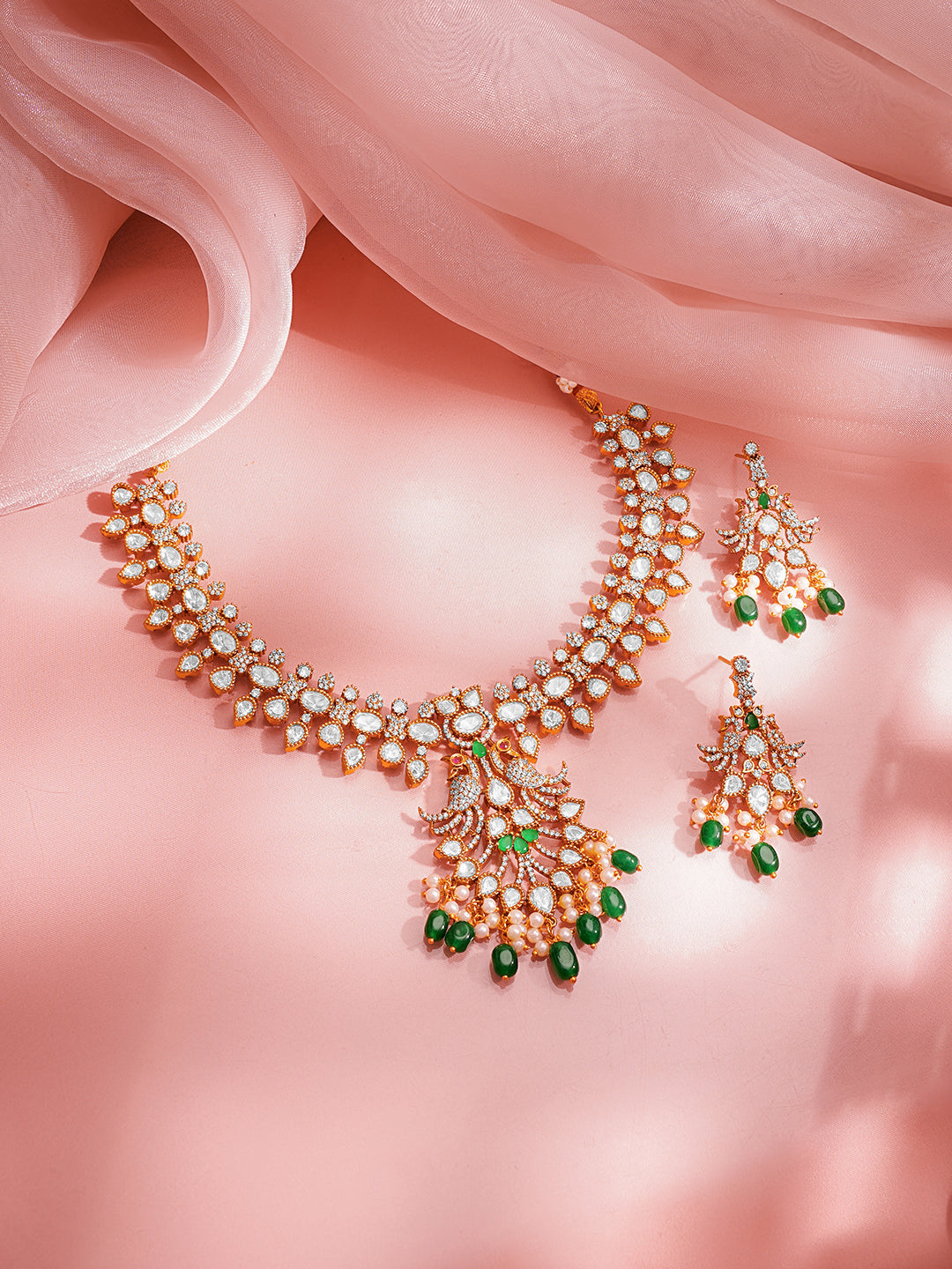 Royal Emerald Diamond Statement Set フリーサイズ