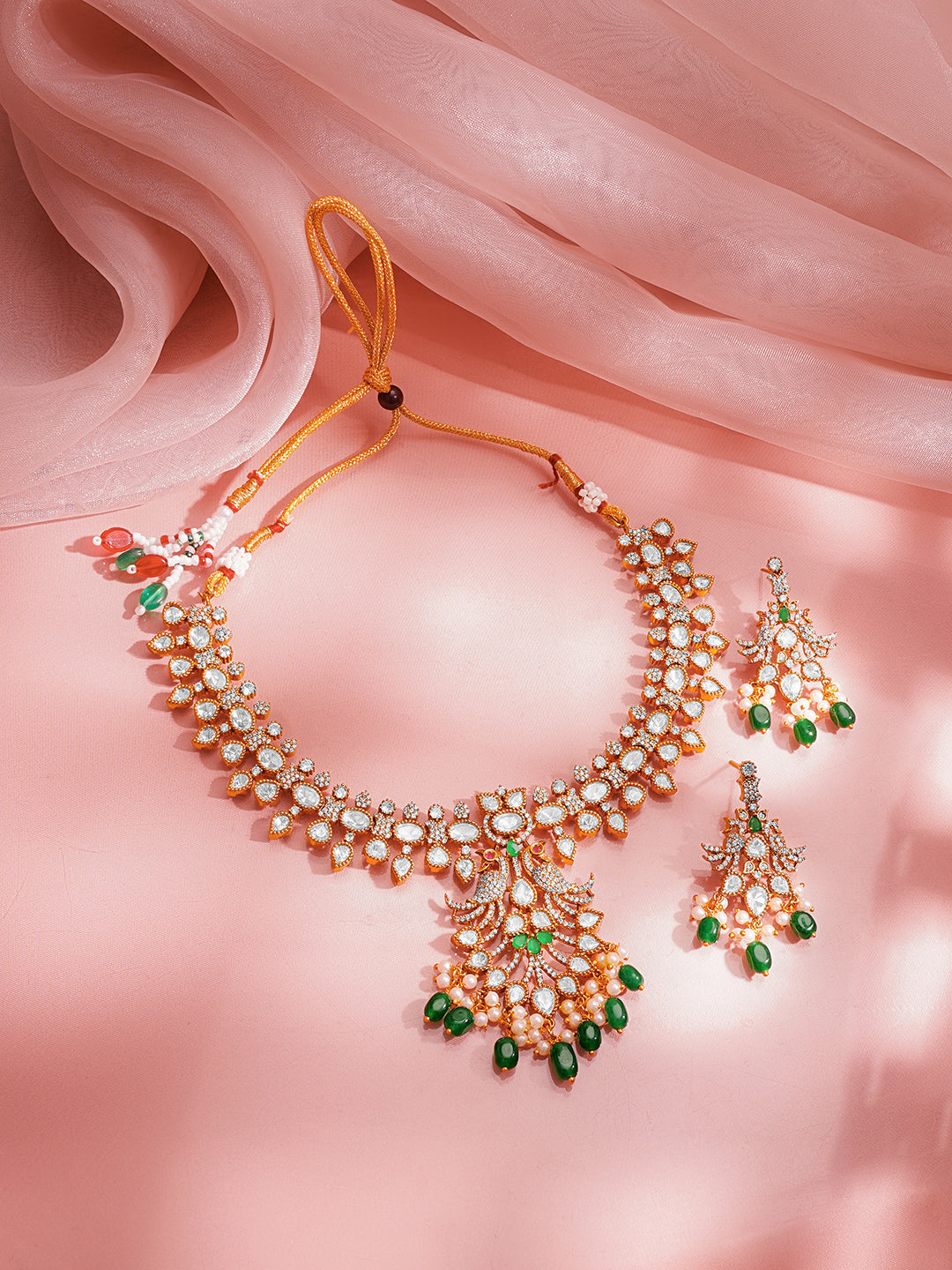 Royal Emerald Diamond Statement Set フリーサイズ