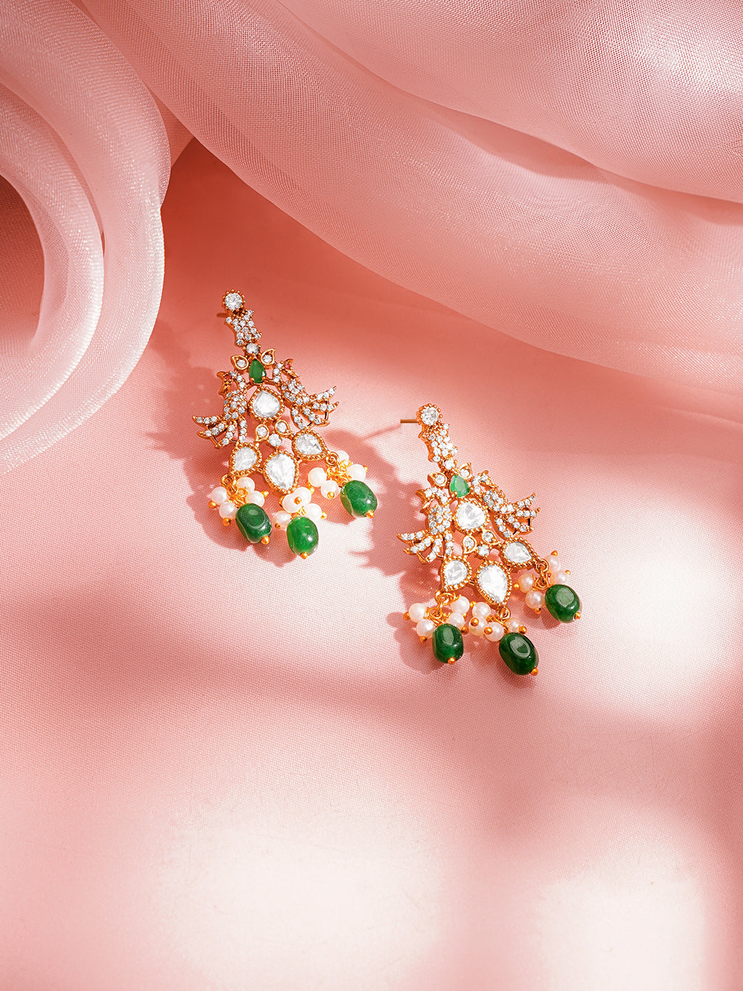 Royal Emerald Diamond Statement Set フリーサイズ