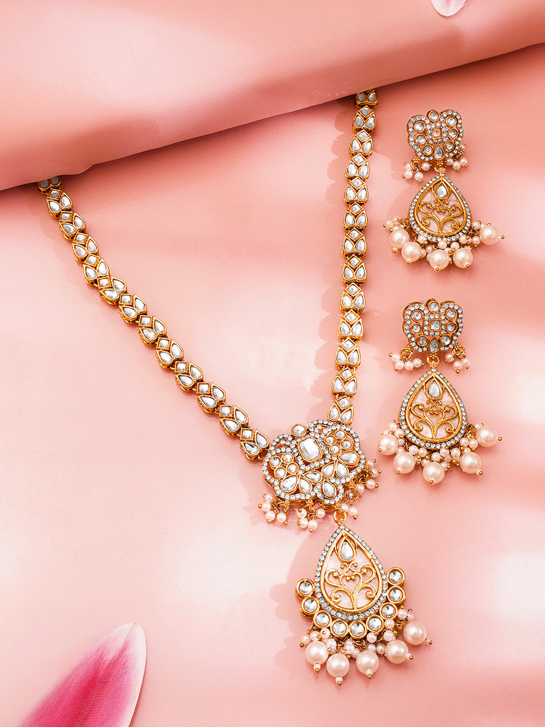 Royal Charm Kundan Statement Set フリーサイズ